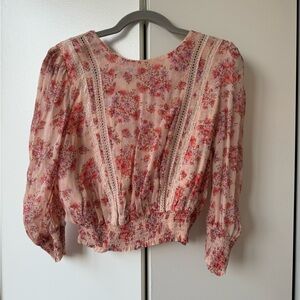 Pink floral The Kooples blouse. Size small